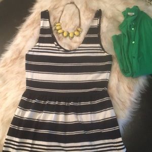 J Crew Navy Striped Dress